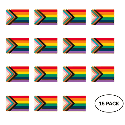 15 Pack Daniel Quasar Progress Pride Flag Pins - We are Pride