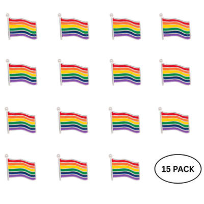 15 Pack Rainbow Flag Lapel Pins - We are Pride