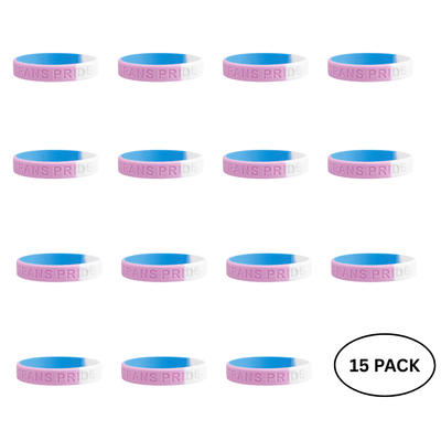 15 Pack Transgender Silicone Bracelets - We are Pride