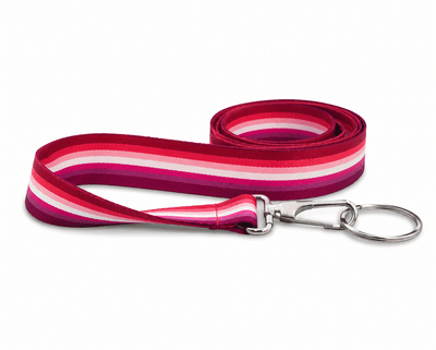 25 Pack Lesbian Flag Striped Colored Lanyards - We are Pride