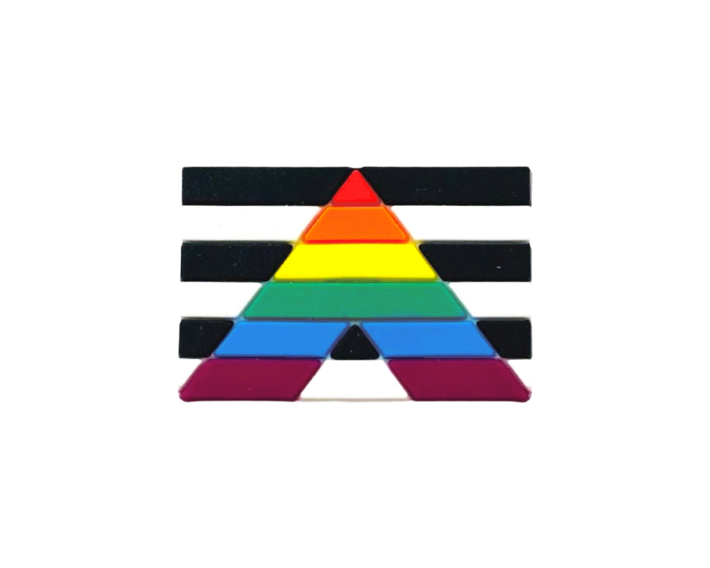 Inexpensive Straight Ally Flag Pins, Bulk LGBTQ Gay Pride Lapel Pins