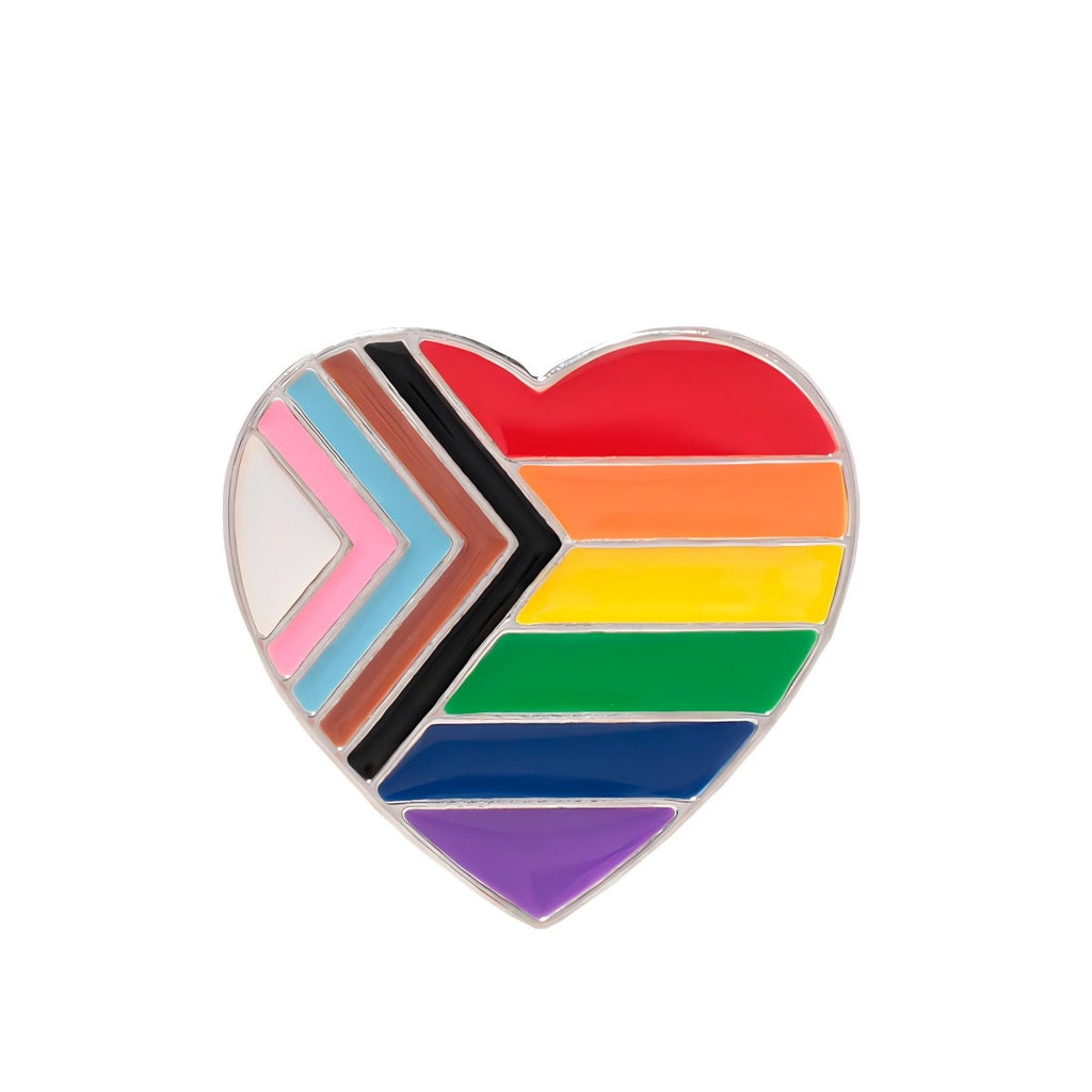 Daniel Quasar Heart Flag Pins, LGBTQ Gay Pride Awareness Pins