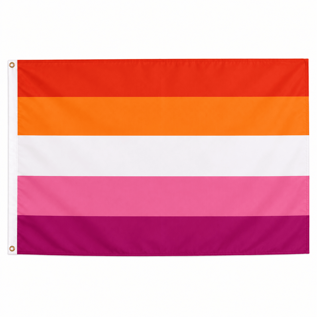 Lesbian Flag - 3 Feet by 5 Feet Nylon - We are Pride